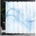 thumbnail image 4 of Ambesonne Blue Shower Curtain, Blurred Motion Swirl Lines, 69"Wx84"L, Pale Blue Blue, 4 of 5