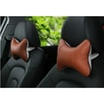 thumbnail image 4 of Car Seat Headrest Support Pillow for Neck Relief - Leather Bone Shape, 4 of 5