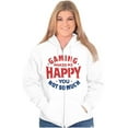 thumbnail image 3 of Gaming Makes Me Happy Zip Up Hoodie Men's Women's Brisco Brands S, 3 of 6