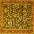 thumbnail image 1 of Ahgly Company Machine Washable Indoor Square Persian Yellow Traditional Area Rugs, 6' Square, 1 of 4