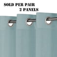 thumbnail image 3 of H.VERSAILTEX Airy Semi Privacy Sheer Curtains for Living Room Flax Texture, Cloud Blue, 2 Panels, 52" x 84", 3 of 7