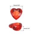 thumbnail image 2 of Unique Bargains 60 Pcs Acrylic Heart Rhinestone 15mm Flat Back Plastic Gems for Jewelry Making, Red, 2 of 5