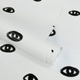 thumbnail image 3 of Tempaper x Bobby Berk Eye See You Black & White Peel and Stick Wallpaper, 20.5" x 33', 3 of 3