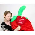 thumbnail image 2 of Big Plush Hot Pepper 6 Foot Soft Huge 72 Inch, Embroidered Heart Says A HOTTIE FOR A HOTTIE, 2 of 3