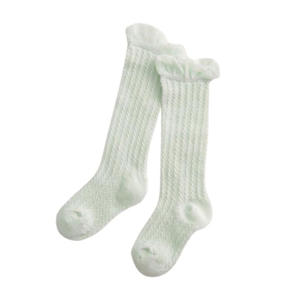 Knee High Socks Newborn Infants Toddlers Girls Tube Ruffled Uniform Long Stockings Newborn Infant Toddler Baby Girl Boy Above Knee Summer Socks Warmer Stockings