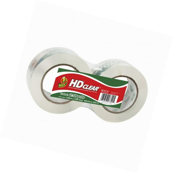 ShurTech Duck HD Clear Acrylic Packing Tape 1.88" x 109 yds. 2/Pack (305435)
