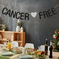 thumbnail image 6 of Cancer Free Banner,Cancer Surviving/Cancer Awareness Party Decorations,Cancer Theme Party Decoration Black Glitter, 6 of 7