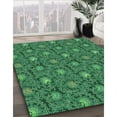 thumbnail image 3 of Ahgly Company Machine Washable Indoor Rectangle Transitional Deep Emerald Green Area Rugs, 2' x 5', 3 of 7