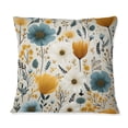 thumbnail image 2 of Designart "Sunny Blue Nordic Calm" Floral Printed Throw Pillow, 2 of 5