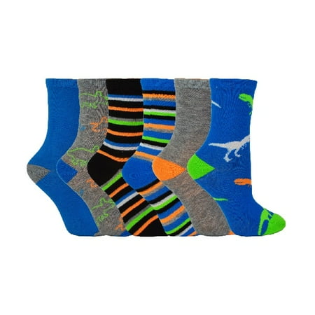 

Boys 6 Pairs Assorted Novelty Fashion Ankle Socks | Colourful | Funky