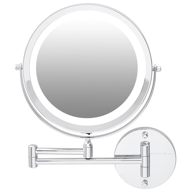 Espejo de maquillaje de pared OVENTE 9 con aumento de 1X/10X