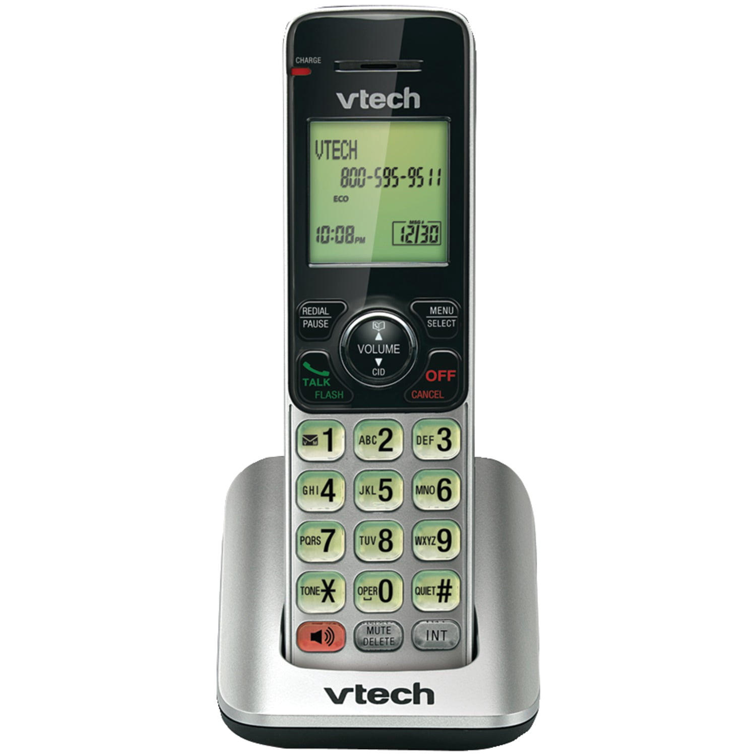 VTech Cordless Accessory Handset with Caller ID & Call Waiting for CS6619, CS6629, CS6648 and CS6649 Series Phones, Black & Silver, CS6609