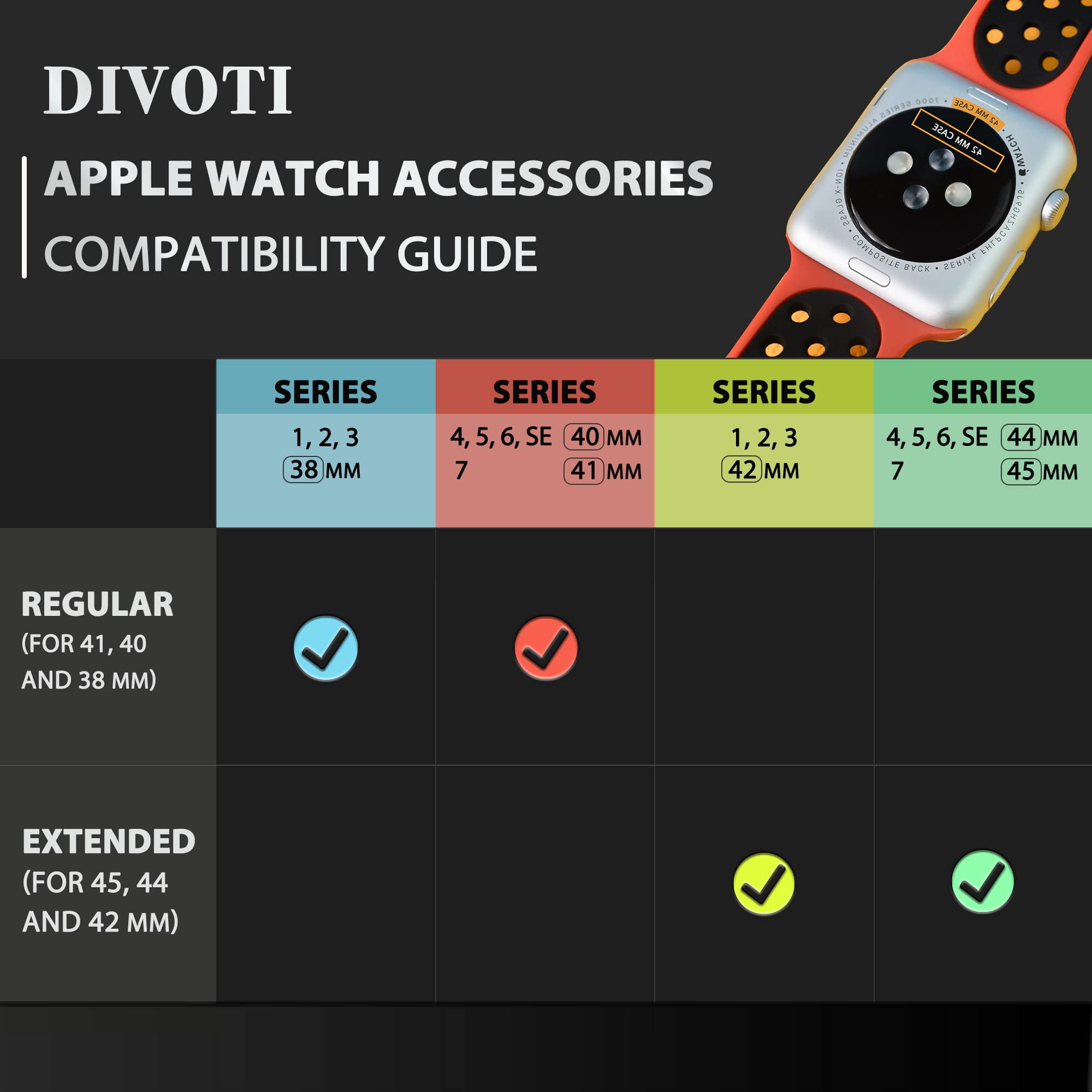 Divoti Apple Watch Necklace – 30" Snake Chain - Apple Watch Necklace / Lanyard w/ Clasp for Badge & Key Ring for keys – iWatch Necklace changer for Apple Watch- 38/40 mm - Entirely Surgical Stainless