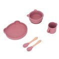 thumbnail image 1 of Baby Plate Bowl Set, Silicone Beech Wood Baby Utensils Complete Healthy  For Dining Room Type 1,Type 2,Type 3,Type 4, 1 of 8