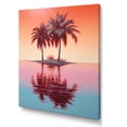 thumbnail image 2 of Designart "Palm Trees By The Shore With Ruby Reflections I" Palms & Palm Trees Canvas Prints, 2 of 7
