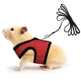 thumbnail image 2 of Campana de arnés para mascotas pequeñas, chaleco acolchado cómodo sin tirones, nailon duradero, juego de correa de arnés para cobayas durante todo el año para conejitos pequeños, hurones, ratas,, 2 of 8