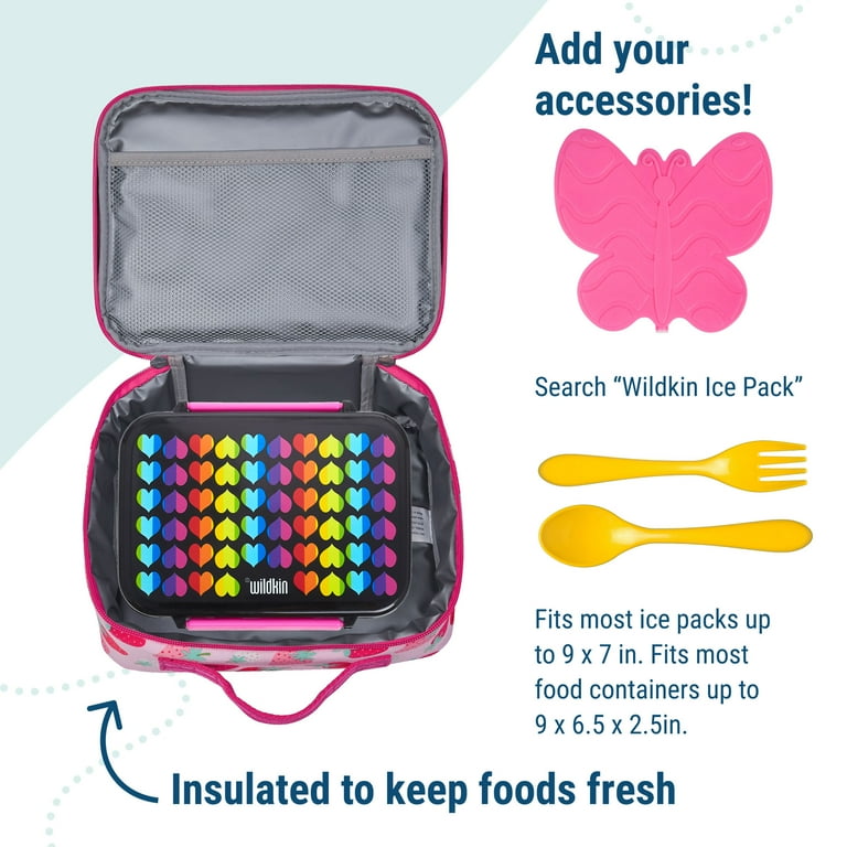 Wildkin Kids Insulated Lunch Box for Boy and Girls BPA Free Strawberry Patch Walmart
