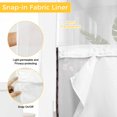 thumbnail image 3 of No Hook Spring Floral Shower Curtain with Snap in Liner Set, Vintage Bohemia Flowers Leaves Bows Black Waterproof Fabric Bathroom Curtains with See Through Top Window, Hotel Style Modern 60 x 72 Inch, 3 of 9