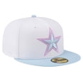 thumbnail image 3 of Men's New Era White/Light Blue Dallas Cowboys 2-Tone Color Pack 59FIFTY Fitted Hat, 3 of 5