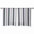 thumbnail image 6 of Navy Blue Beige Sheer Curtains 45 Inch Length 2 Panels Set, Semi Transparent Voile Rod Pocket Curtains for Living Dining Room Bedroom Drapes Retro Simple Abstract Vertical Stripes, 6 of 8