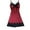Wine, variant on Alkepwun Women's Lace Trim Satin Lingerie Sexy V Neck Sleepwear Padded Sleeveless Nightgown Full Slip Cami Dress Night Shirts Petite Sleepwear