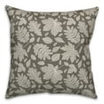 thumbnail image 2 of Creative Products Gray Leaf Pattern 16 x 16 Spun Poly Pillow, 2 of 3