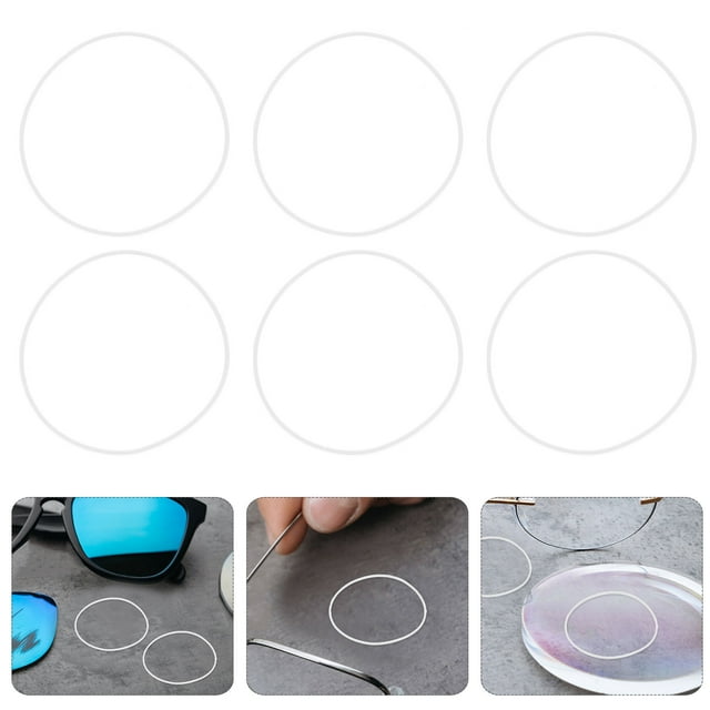 CRAFTHROU 10Ensemble Joints pour Lunettes Ronds en Silicone Blanc avec Protection de Lentille