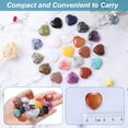 thumbnail image 3 of 5Pcs Heart Stone Quartz, Heart Worry Stones for Balancing Worry Bulk Green,Snow,Grey,Red Black,Brown, 3 of 5