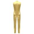 thumbnail image 2 of CHICTRY Kids Girls Metallic Long Jumpsuit Sleeveless Gymnastics Acrobatics Full Length Unitard Bodysuit Gold 12, 2 of 5