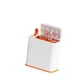 thumbnail image 4 of Cubo de basura, papelera de desecho, prensa , caja de almacenamiento estrecha, cubo de basura delgado para el hogar, cubo de baño para encimer blanco y naranja, 4 of 9
