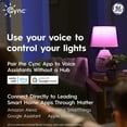 thumbnail image 3 of GE Cync A19 Smart LED Light Bulb, Color Changing Indoor Décor Lights, 60 Watts, Medium Base, 2 pack, 3 of 15