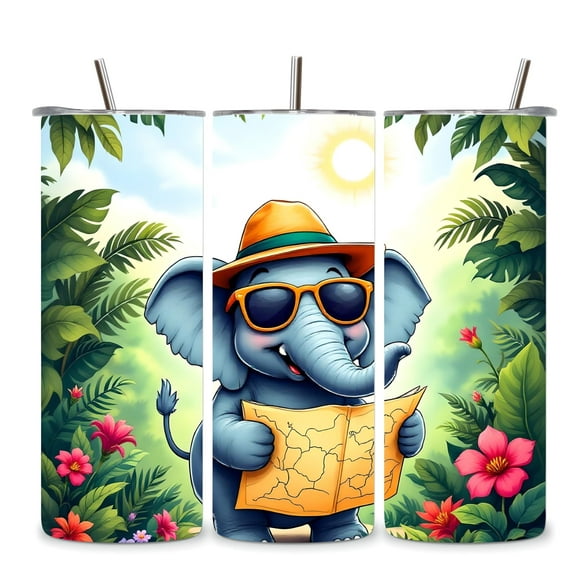 Alpha Printing 20oz Tumbler – Funny Elephant Cute Animal Edition