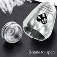 thumbnail image 4 of Aluminum Small Urn for Ashes Mini Urn for Ashes Pet Ashes Keepsake Aluminum Ashes Holder Funeral Cremation Engraved Word with Velvet Bag Memorial Gift for Mom Dad Family 2.6x1.8 Inch Dog Paw Aluminum, 4 of 8