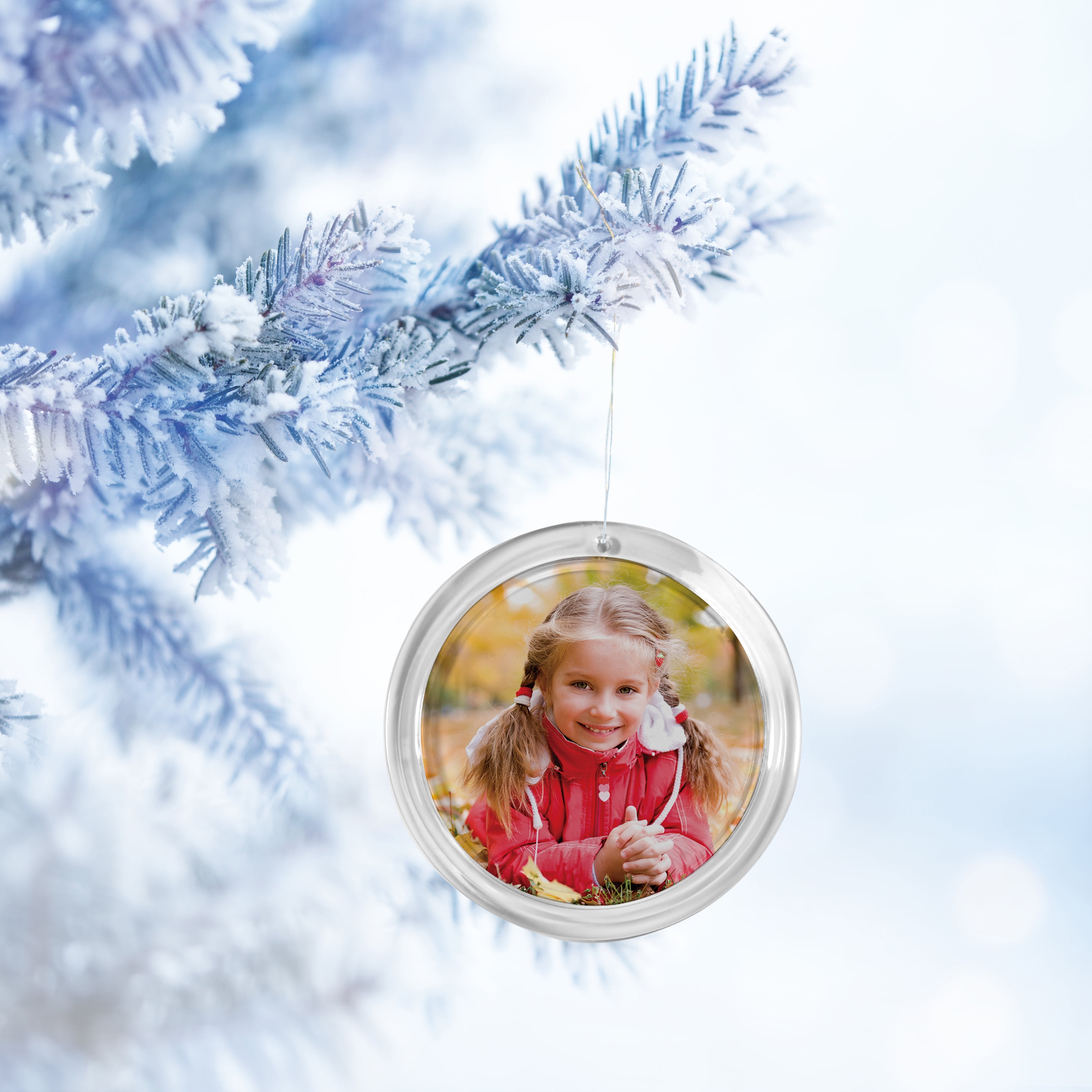 Snapins 2.875" Diameter Create Your Own Plastic Round Ornaments - Pack of 12