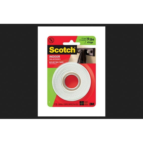 Scotch 1/2 in. W x 75 in. L Mounting Tape White