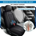 thumbnail image 2 of AQBDDBQ Car Seat Covers Full Set Fit for Acura MDX 2004-2024 2025 Waterproof Leather Seat Covers Cushion Lumbar Support Comfort Automotive Interior Black,Full Set(2 Row 5 Seats), 2 of 11