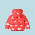 thumbnail image 5 of GYRATEDREAM Toddler Kids Winter Coat Solid Hooded Padded Jacket Outfit Body Boys Girls Warm Clothes Outerwear 2-6 Years, 5 of 12