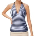 thumbnail image 1 of MKLEKYY Maillot de Bain Tankini pour Femmes Sans Bas Col en V, 1 of 2