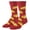 Red, variant on Crazy Socks, Tacos, Funny Socks for Men Women, Fun Crew Print, Large