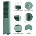 thumbnail image 5 of DEALTOPS Modern Tall Bathroom Storage Cabinet with Adjustable Shelves and Open Storage Space, Green, 5 of 8