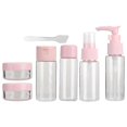 thumbnail image 2 of 7pcs/Set Portable Reusable Empty Makeup Spray Bottle Lotion Cream Container Kit (Pink), 2 of 5