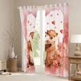 thumbnail image 3 of Manfei Kids Teens Kawaii Otters Couple Black Out Curtains,Happy Valentine's Day Curtains Pack of 2 (42x63 Each),Romantic Lover Bedroom Curtains,Microfiber Bedroom Decor, 3 of 6