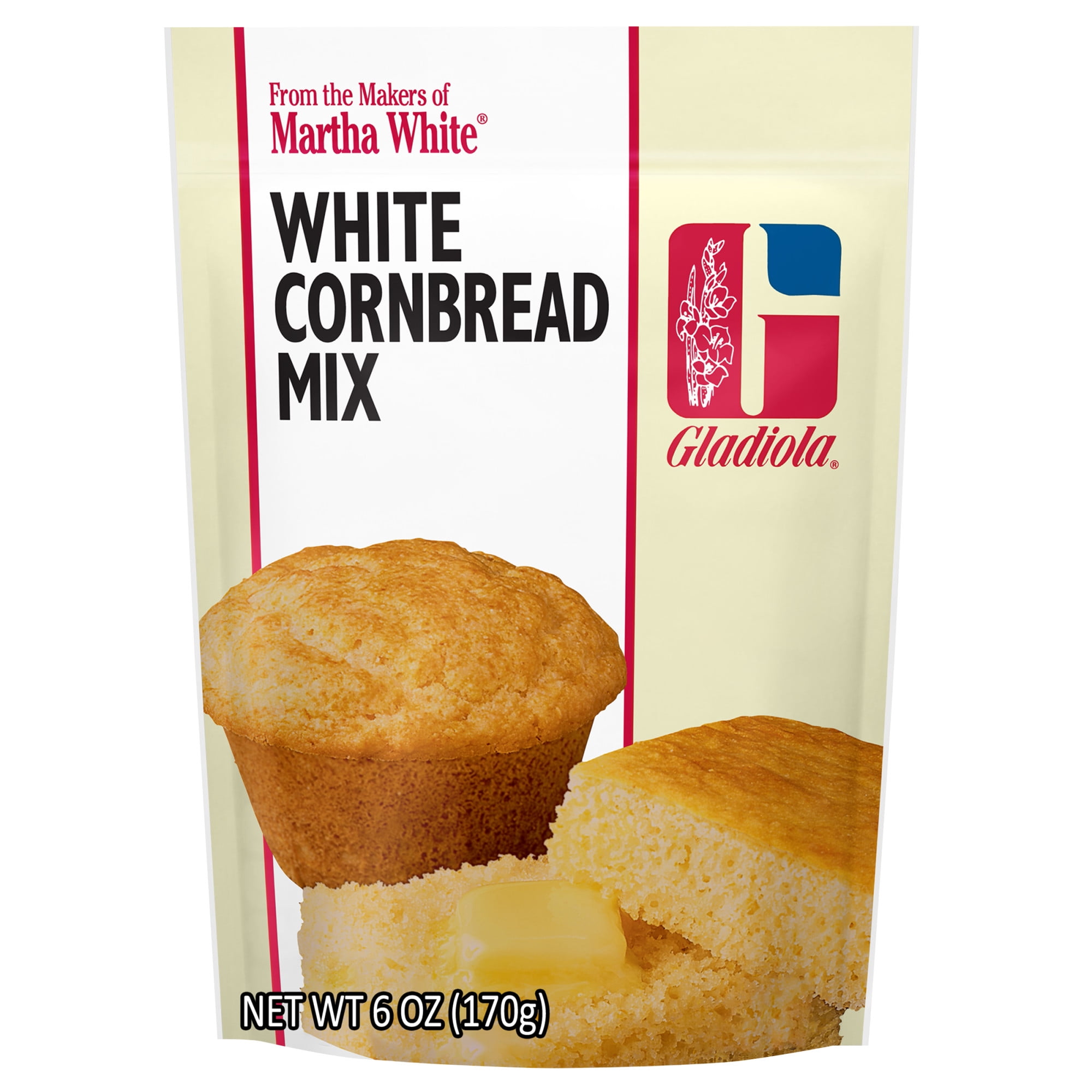 (3 pack) Martha White Gladiola White Cornbread Mix, 6 oz Pouch