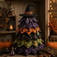 thumbnail image 3 of DIY Halloween Quilted Fabric Tree Kit, 3D Padded Sewing Craft Kit for Beginners, Handmade Fabric Tree Decor Seasonal Mantel Shelf Display Gift for Craft Lovers Halloween Decorations, 3 of 6