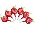 thumbnail image 1 of 6 piezas de adornos navideños de piruleta, 10 cm, irrompibles, brillantes, diseño de bastón de caramelo, adorno para decoraciones navideñas, 1 of 6