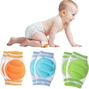 BESTSKY Baby Knee Pads for Crawling and Walking, Anti-Slip Breathable Cotton Leggings, Adjustable Protective Knee Socks for Infant Toddler Boys Girls