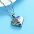 thumbnail image 3 of Crystal Heart Urn Necklace for Ashes Cremation Jewelry for Ashes of Loved Ones Keepsake Urn Locket, 3 of 7