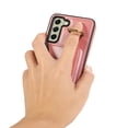 thumbnail image 6 of for Samsung Galaxy S22 Plus Wallet Case with Card Slots, Hand Wrist Strap Rotate Ring Design, Finger Grip Ring PU Leather Magnetic Button Shockproof Purse Phone Cover for Galaxy S22 Plus, Pink, 6 of 7