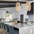 thumbnail image 3 of FOREVER BAMBOO Indonesian Hand-Woven Natural Rattan Chandelier Pendant Light Fixture Zig-Zag Shape for Kitchen Island, Living Room, Dining Room, 18 in H x 12 in W, 3 of 10