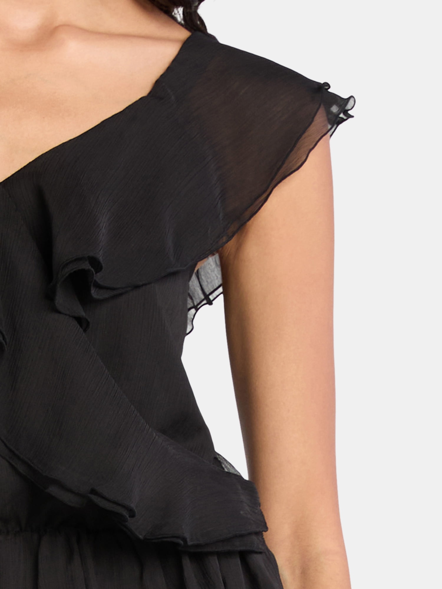 Time and Tru Women’s Ruffle Wrap Tank Top, XS-XXXL